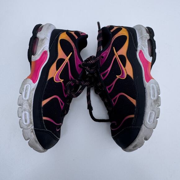 NIKE Air Max Plus Black Active Pink Kumquat Size 10 Child Swoosh Sneakers - Picture 5 of 8